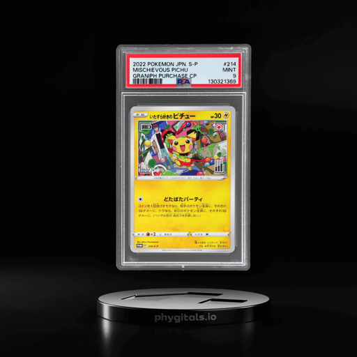 2022 Pokemon XY Sword and Shield Japanese Graniph Purchase Campaign Mischievous Pichu #214SP PSA 9