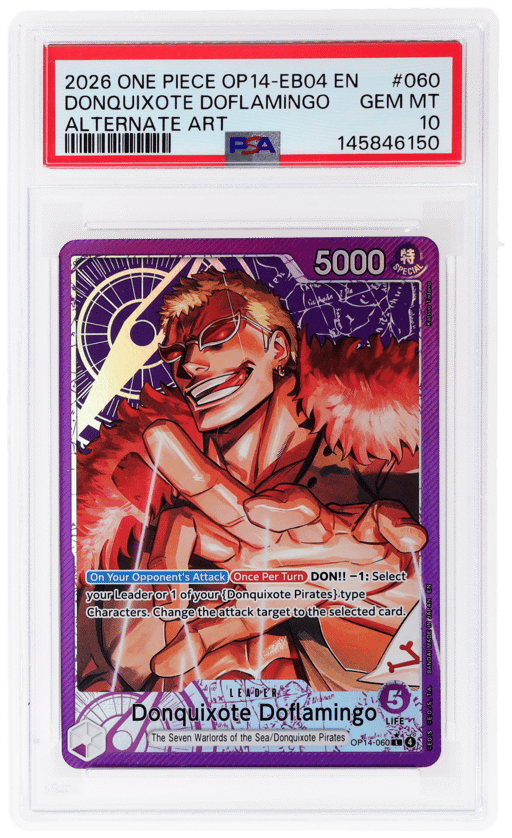 2026 One Piece the Azure Sea's Seven Alternate Art Donquixote Doflamingo #OP14060 PSA 10