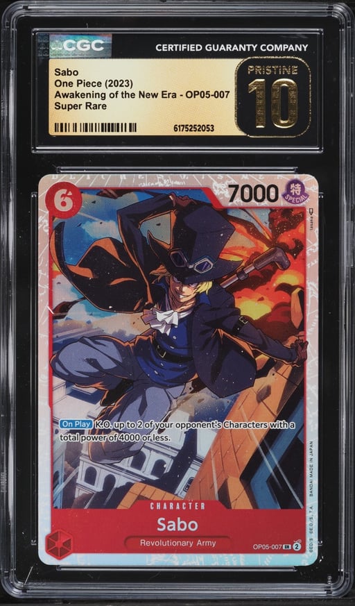 2023 One Piece Awakening Of the New Era Sabo #OP05-007 CGC 10 PRISTINE