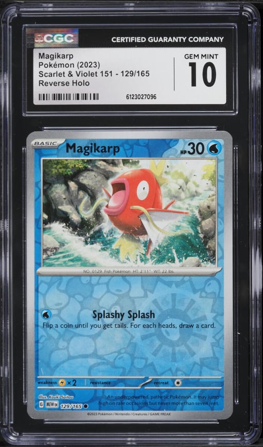 2023 Pokemon Scarlet & Violet 151 Reverse Holo Magikarp #129 CGC 10 GEM MINT