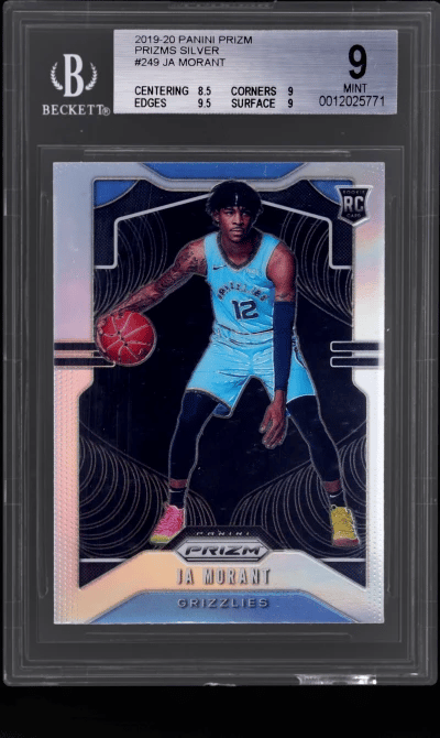 2019 Panini Prizm Silver Prizm Ja Morant #249 BGS 9