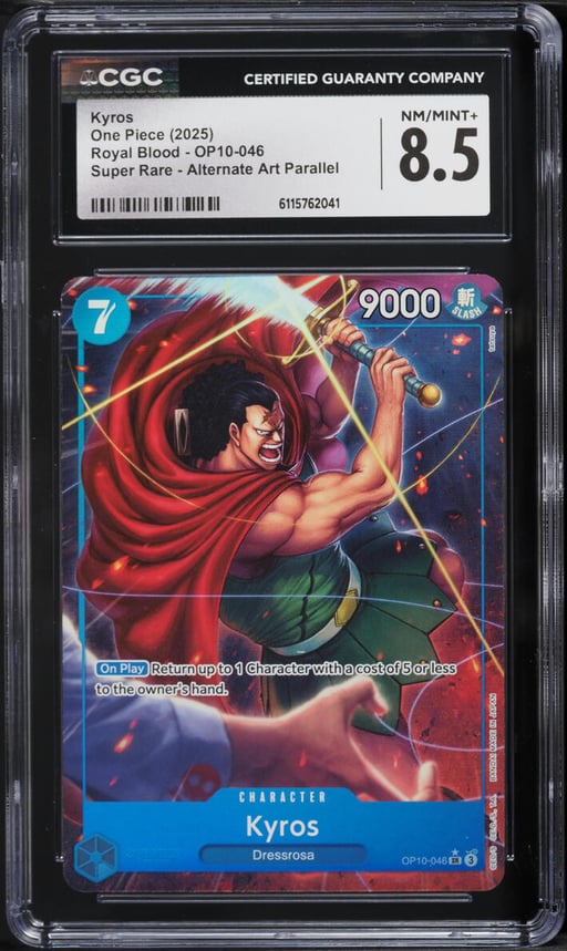 2025 One Piece Royal Blood Alt Art Kyros #OP10-046 CGC 8.5 NM-MT+