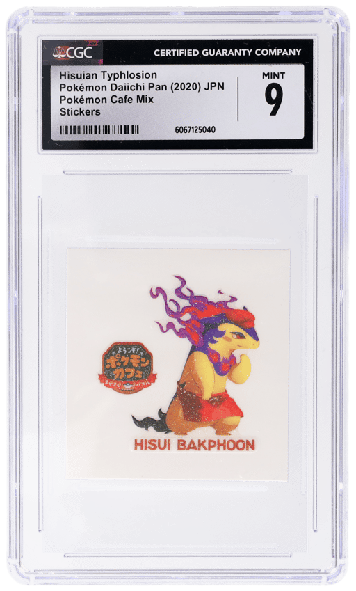 2020 Pokemon Daiichi Pan Cafe Mix Japanese Sticker Hisuian Typhlosion # CGC 9
