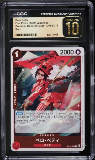 2024 One Piece Japanese Premium Booster: Best Belo Betty #OP05-015 CGC 10 PRISTINE