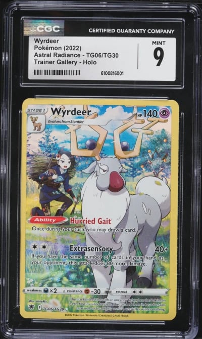 2022 Pokemon Sword & Shield Astral Radiance CHR Wyrdeer #TG06 CGC 9 MINT