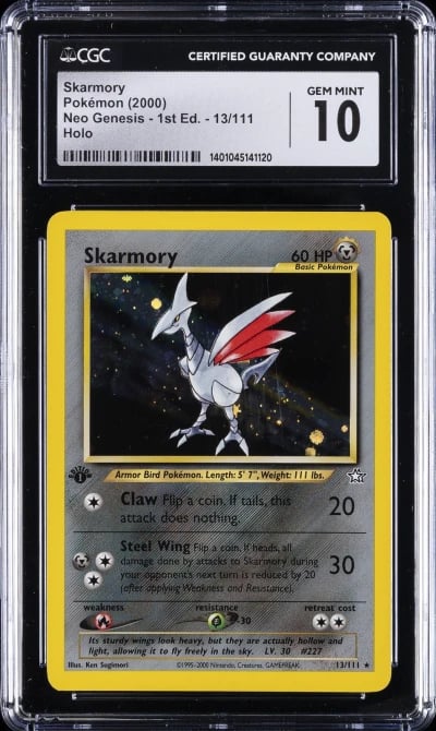 2000 NEO GENESIS 1ST ED SKARMORY CGC 10
