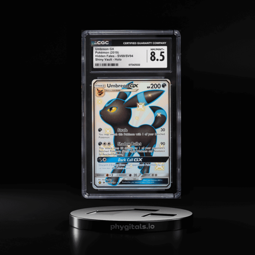 2019 Pokemon Sun & Moon Hidden Fates Shiny Vault Full Art Umbreon GX #SV69 CGC 8.5 NM-MT+