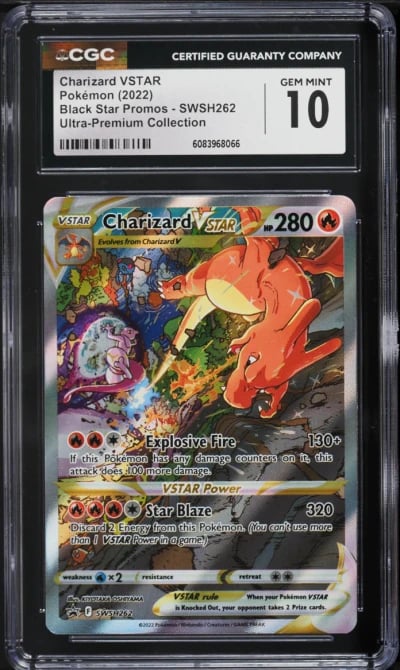 2022 Pokemon SWSH Promo Ultra Premium Alt Art Charizard VSTAR #262 CGC 10 GEM