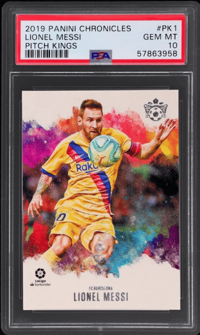 2019 Panini Chronicles Pitch Kings Lionel Messi #PK1 PSA 10