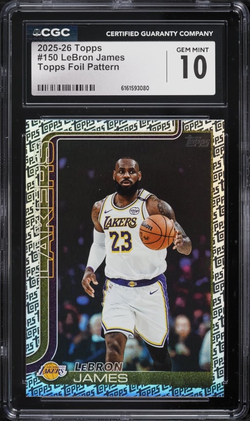 2025 Topps Foil Pattern LeBron James #150 CGC 10 GEM MINT