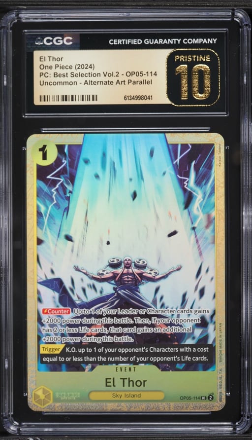 2024 One Piece Premium Collection Best Selection Vol.2 El Thor #OP05-114 CGC 10 PRISTINE
