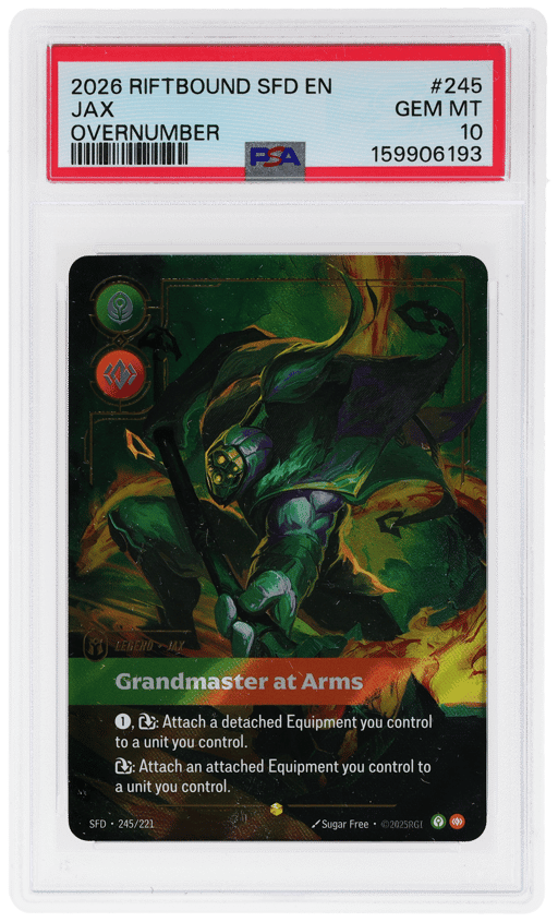 2026 League of Legends TCG Spiritforged Jax #245 PSA 10