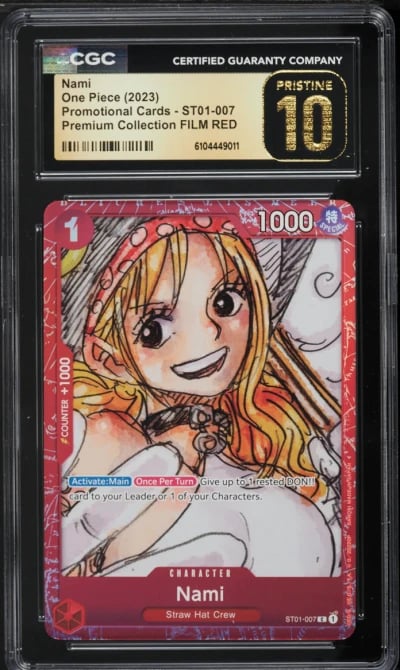 2023 One Piece Promo Premium Collection Film Red Nami #ST01-007 CGC 10 PRISTINE