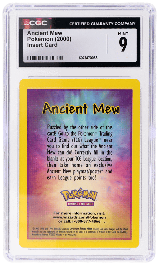 2000 Pokemon Insert Card Ancient Mew CGC 9