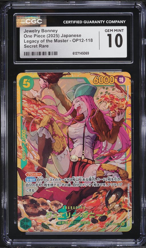 2025 One Piece Japanese Legacy Of The Master SEC Jewelry Bonney #OP12-118 CGC 10 GEM MINT