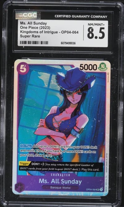 2023 One Piece Kingdoms Of Intrigue Ms. All Sunday #OP04-064 CGC 8.5 NM-MT+