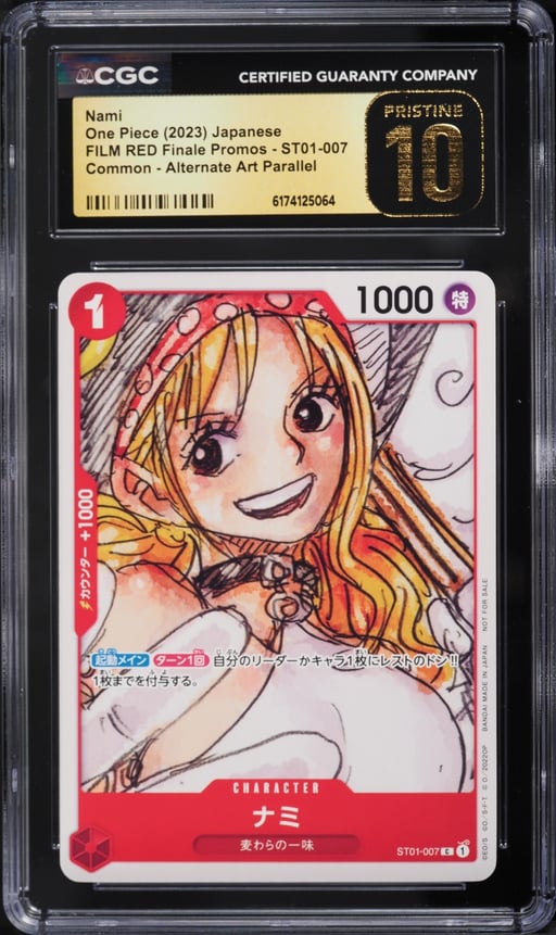 2023 One Piece Japanese Promo FILM RED Finale Nami #ST01-007 CGC 10 PRISTINE