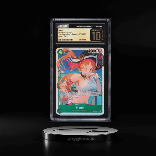 2026 One Piece The Azure Sea's Seven SR Nami #OP14-031 CGC 10 PRISTINE