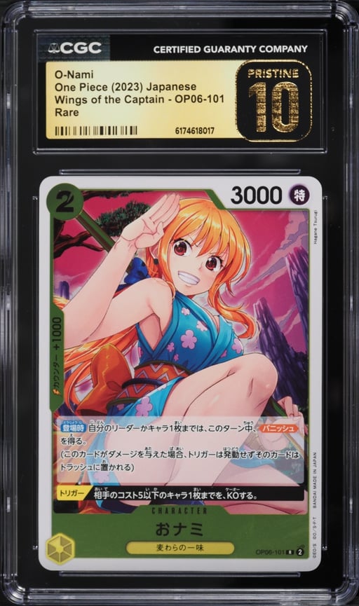 2023 One Piece Japanese Wings Of The Captain O-Nami #OP06-101 CGC 10 PRISTINE