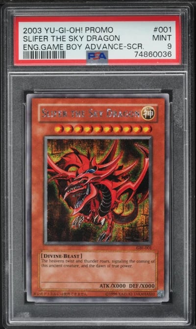 2003 Yu-Gi-Oh! Game Boy Advance Promo Slifer The Sky Dragon #GBI-001 PSA 9 MINT
