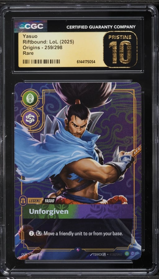 2025 Riftbound League Of Legends LoL Origins Yasuo #259 CGC 10 PRISTINE