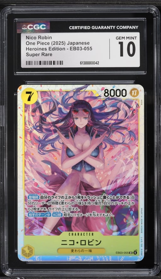 2025 One Piece Japanese Heroines Edition SR Nico Robin #EB03-055 CGC 10 GEM MINT