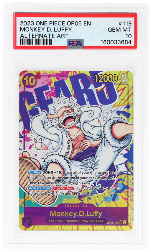 2023 One Piece Awakening of the New Era Alternate Art Monkey D. Luffy #119 PSA 10