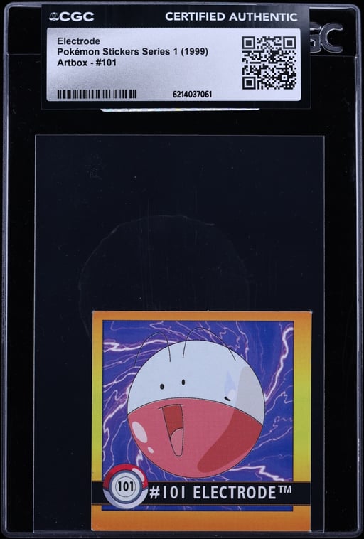 1999 Pokemon Stickers Series 1 Artbox Electrode #101 CGC AUTH
