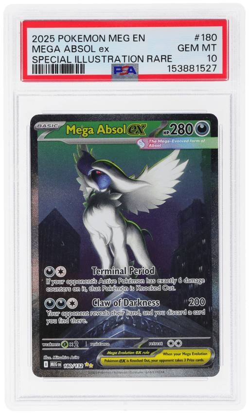 2025 Pokemon Meg En-Mega Evolution Special Illustration Rare Mega Absol Ex #180 PSA 10
