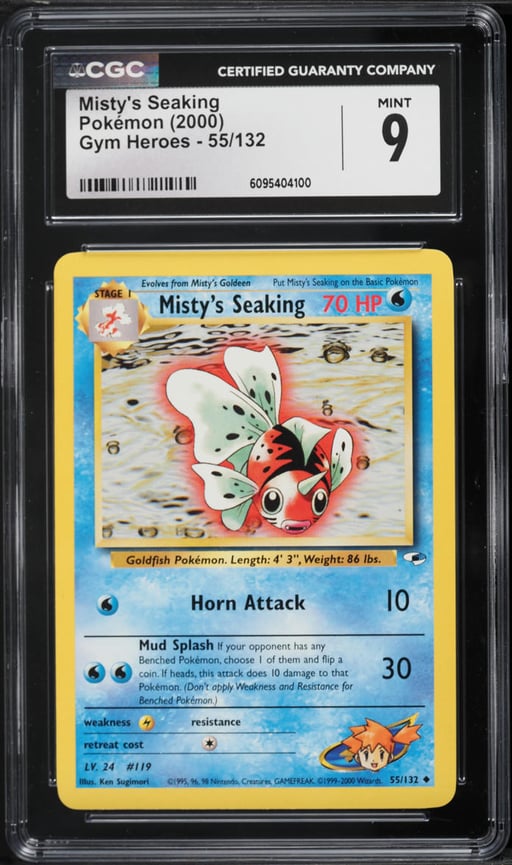 2000 Pokemon Gym Heroes Misty's Seaking #55 CGC 9 MINT