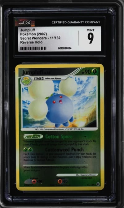 2007 Pokemon Diamond & Pearl Secret Wonders Reverse Holo Jumpluff #11 CGC 9 MINT