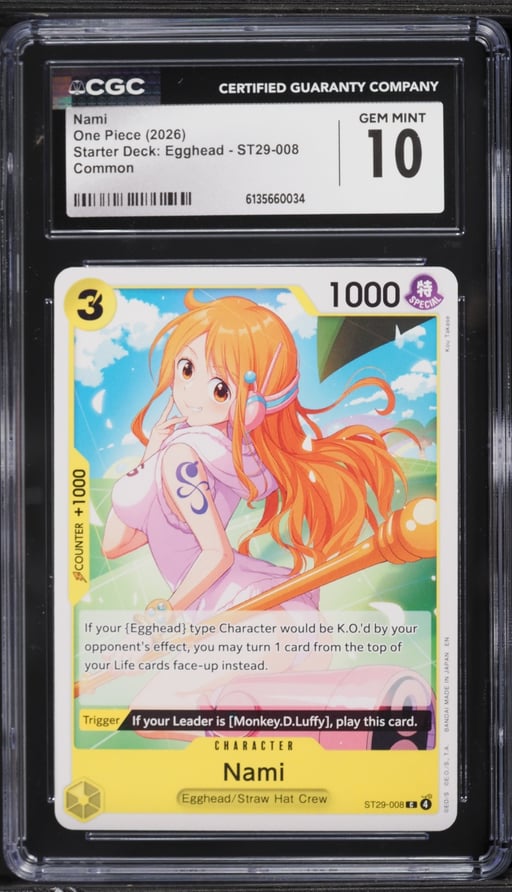 2026 One Piece Starter Deck Egghead Nami #ST29-008 CGC 10 GEM MINT