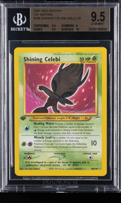 POKEMON NEO DESTINY 1ST EDITION HOLO #106 SHINING CELEBI BGS 9.5