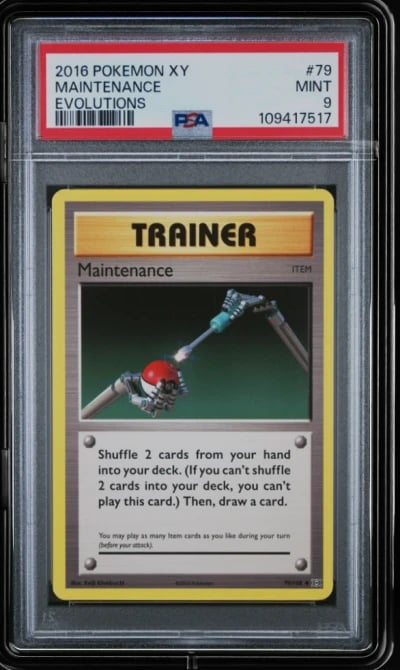 2016 POKEMON XY EVOLUTIONS #79 MAINTENANCE PSA 9