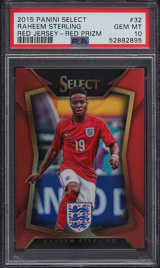 2015 Select Red Prizm Raheem Sterling /199 #32 PSA 10 GEM MINT