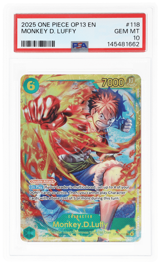 2025 One Piece Carrying On His Will Monkey D. Luffy #OP13118 PSA 10
