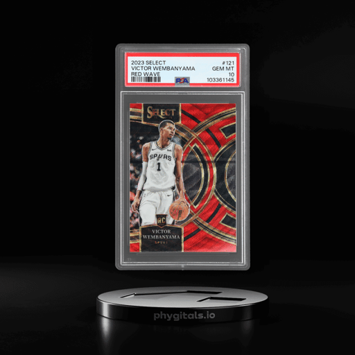 2023 Panini Select Premier Level Red Wave Victor Wembanyama #121 PSA 10