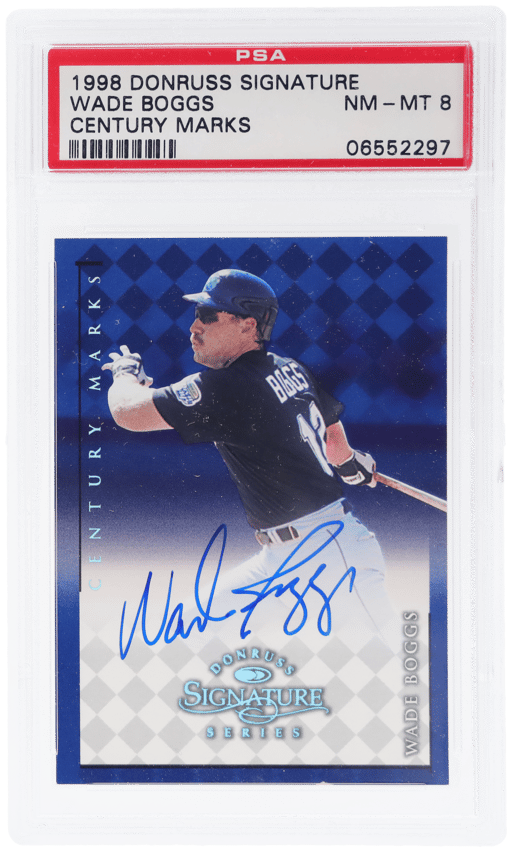 1998 Donruss Signature Century Marks Wade Boggs 92/100 PSA 8