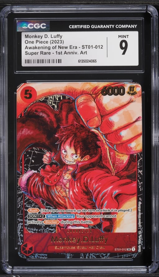2023 One Piece Awakening Of New Era 1st Alt Art Monkey D. Luffy #ST01-012 CGC 9 MINT