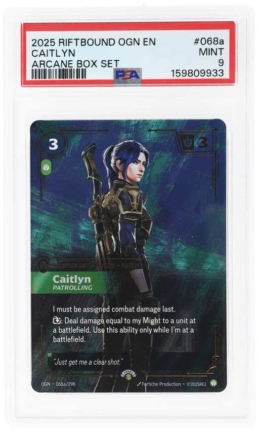 2025 Riftbound League of Legends Origins Arcane Box Set Caitlyn #068a PSA 9
