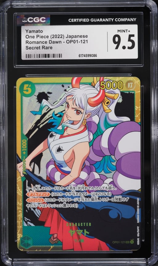 2022 One Piece Japanese Romance Dawn SEC Yamato #OP01-121 CGC 9.5 MINT+
