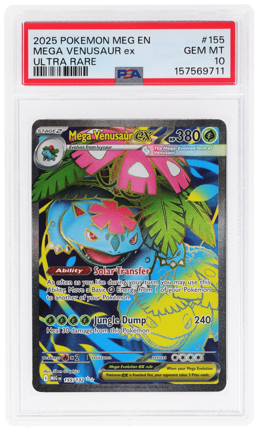 2025 Pokemon Mega Evolution Ultra Rare M Venusaur Ex #155 PSA 10