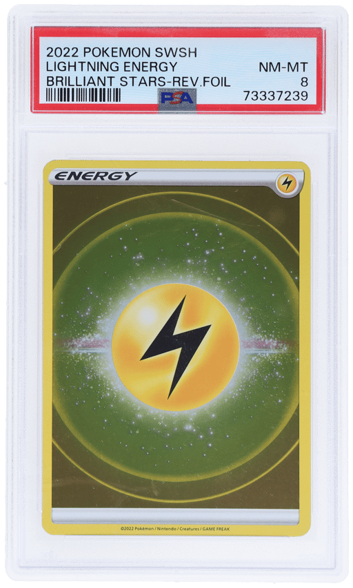 2023 Pokemon Sword and Shield Crown Zenith Reverse Holo Lightning Energy PSA 8