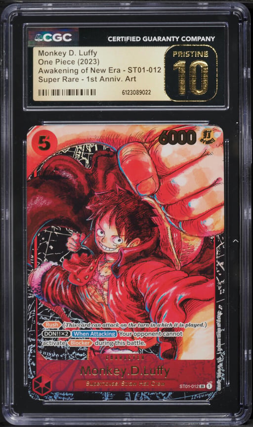 2023 One Piece Awakening Of New Era 1st Anniversary Alt Art Monkey D. Luffy #ST01-012 CGC 10 PRISTINE