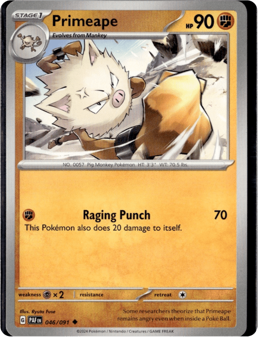 2024 Primeape #46 Paldean Fates