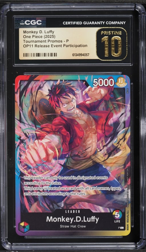 2025 One Piece Promo Tournament Release Event Participation Monkey D. Luffy #P CGC 10 PRISTINE