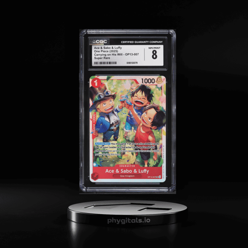 2025 One Piece Carrying On His Will SR Ace & Sabo & Luffy #OP13-007 CGC 8 NM-MT