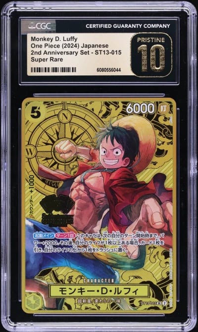 2024 One Piece Japanese 2nd Anniversary Set Monkey D. Luffy #ST13-015 CGC 10
