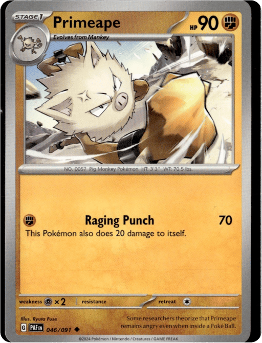 2024 Primeape #46 Paldean Fates