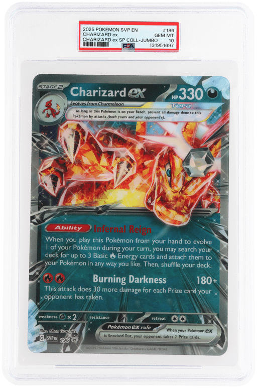 2025 Star TCG Scarlet and Violet Black Promos Charizard Ex Oversized/(Charizard Ex Special Collection) #196 PSA 10